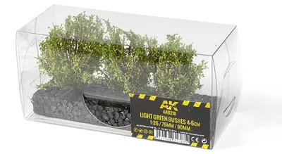 Imagen del producto de AK Interactive, vegetación: arbustos de color verde claro, de 4 a 6 cm