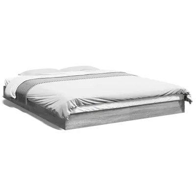 Zdjęcie produktu dla vidaXL Rama łóżka bez materaca Szara Sonoma 160x200 cm materiał drewnopochodny