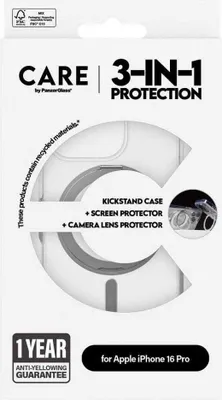 Productafbeelding van PANZERGLASS 3-in-1 keramische beschermset voor de iPhone 16 Pro