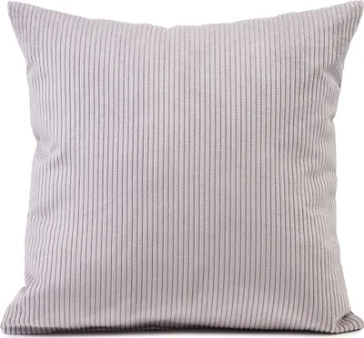 Produktbild von GÖZZE Capri Kissen weiches pflegeleichtes Kissen in Feincord-Optik mit Synthetikfüllung Silber 60 x 60 cm