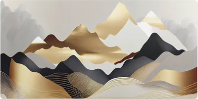 Produktbild von Bergabstraktion– Schreibtischunterlage – Schreibtisch Tischunterlage – 120x60 cm – Unterlage Groß Schreibtischmatte