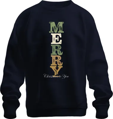 Produktbild von MERRY Christmas to You Weihnachten Weihnachtsgeschenk Vintage Uni Sweatshirt Pullover, Navy, 3XL