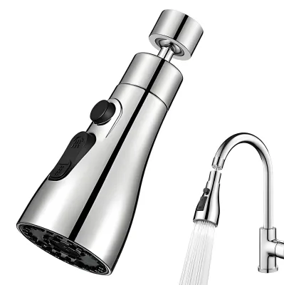 Imagen del producto de Grifo de cocina con ducha de mano giratoria de 360°, con 3 modos