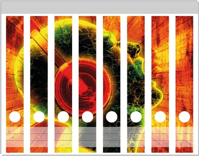 Produktbild von Wallario Ordnerrücken Sticker, selbstklebend für schmale Ordner, 8 Stück, Motiv Musik mit Kopfhörern
