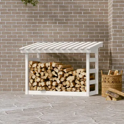 Obrázok produktu pre Sklad dreva - Odkladacia plocha na drevo - Úložný priestor na drevo - Skladisko dreva - Skladisko na palivové drevo - Masívne drevo z borovice - 108 x 64,5 x 78 cm