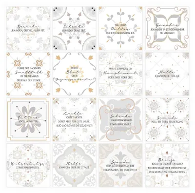 Produktbild von 24 Impulskarten mit Guten Taten Aufgaben - für den Alltag 10 x 10 cm