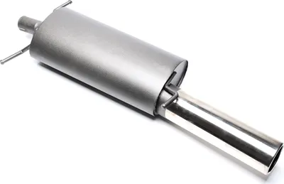 Obrázok produktu pre Športový výfuk oceľový 1x90mm okrúhly prírubový vhodný pre VW Golf 1 Cabrio Typ 155
