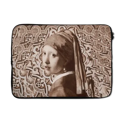 Produktbild von MuchoWow® Laptop Hülle 14 ZollDas Mädchen mit dem Perlenohrring - Johannes Vermeer - Braun Laptoptasche - Laptoptasche - Stoßsicher - Schutzhaube