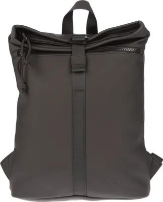 Produktbild von Kleiner Damen Roll up Rucksack Plane Tasche Fahrradrucksack Kurier Rollup Bag Schwarz