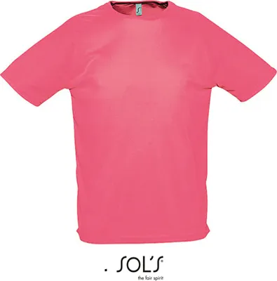 Zdjęcie produktu dla SOLs 11939 | Męska raglanowa koszulka sportowa - Kolor: Neon Coral - Rozmiar: M