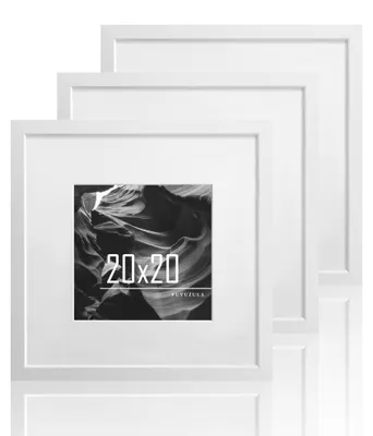Produktbild von Set aus 3 Holz-Fotorahmen 20 x 20 cm