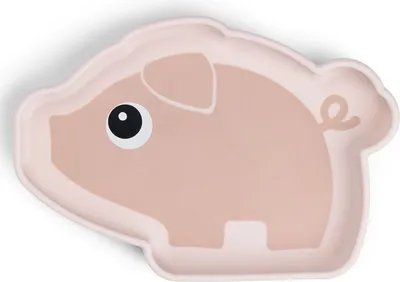 Zdjęcie produktu dla Silikonowy talerz stick&stay - Pigee - różowy