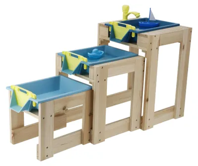 Produktbild von Lupilu Wasserspieltische Kinder Spiel Leiter aus Holz 3 Spielebenen ab 2 Jahren