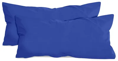 Productafbeelding van Set van 2 kussenslopen van katoen – jersey – koningsblauw, ongeveer 40 x 80 cm