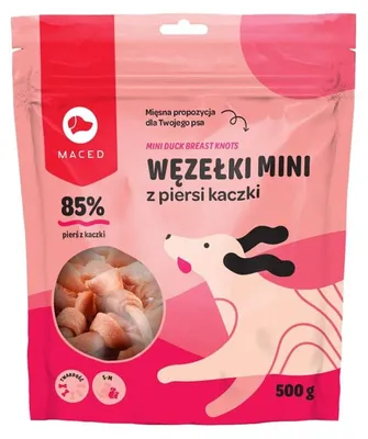 Produktbild von Maced Schleifen und Knoten Kausnack aus Entenfleisch 500 g