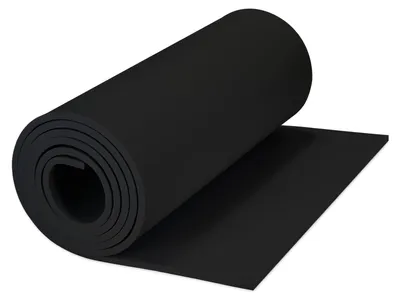 EVA-Schaumstoffplatte 3 mm, 34x200 cm, schwarz, 86 kg/m³