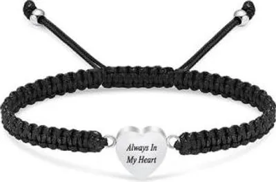 Immagine prodotto di Bracciale Luxe As regolabile di 15 cm con portacenere per ceneri, capelli o profumo - gioielli commemorativi incl. dispositivo di riempimento As e sacchetto di conservazione