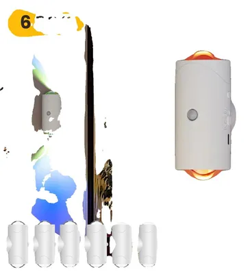 Obrázek produktu pro Senzorové noční lampičky, nabíjecí, měnící barvu, bílé, 6 kusů