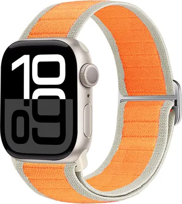 Obrázek produktu pro Pro Apple Watch Series 11 10 46mm / 9 8 7 45 / 6 SE 5 4 44mm Nylonový elastický řemínek Orange