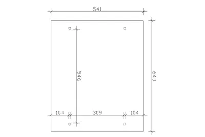 Produktbild von Alpholz Doppelcarport Odenwald 640 x 541 cm Carport aus Holz Unterstand Überdachung