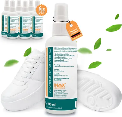Produktbild von INOX® Schuhdesinfektion 6x100ml | Fuß Schuh Desinfektionsspray | Geruch Fußpilz