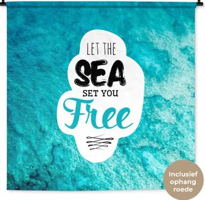 Produktbild von MuchoWow® Wandteppich Wandbehang Sommer - Sprichwörter - Zitate 150x150 cm Tapisserie Dekoration Wandtuch - Wohnaccessoires - Modernes