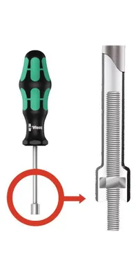 Obrázok produktu pre Wera 395 Workshop Socket wrench Spanner size (metric): 8 mm Blade length: 80 mm