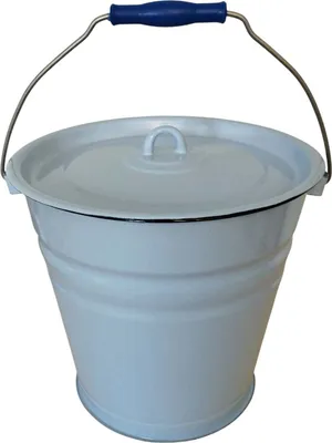 Produktbild von Konus Eimer mit Deckel emailliert 12 L hellblau Emaille Milcheimer Putzeimer
