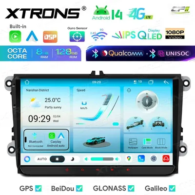 Produktbild von Xtrons IMH94MTVL Android Autoradio VW Skoda Seat 8/128 GB 9 Zoll QLED Display