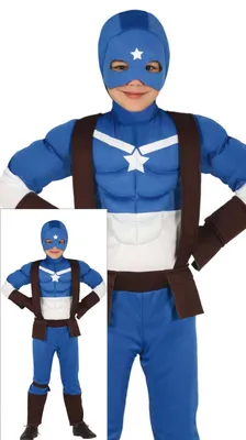 Produktbild von Guirca Kapitän Superheld Junge Kostüm  7-9 Years  7-9 Years