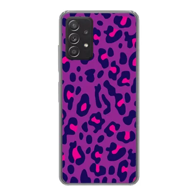 Produktbild von MuchoWow® Handyhülle Schutzhülle Hülle für Samsung Galaxy A53 5G Pantherdruck - Lila - Rosa Silikon Softcase Handy Hülle - Schutzabdeckung