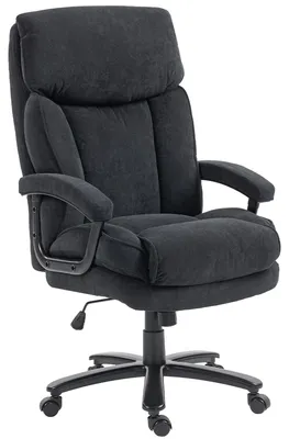 Productafbeelding van HOMCOM bureaustoel, ergonomische bureaustoel met wiegfunctie, fluweellook