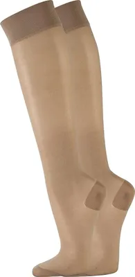 Produktbild von TippTexx 24 5 Paar Damen Reisekniestrümpfe, Stützkniestrümpfe, Feinkniestrümpfe, Perle, Größe 39-42