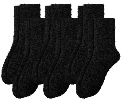 Immagine prodotto di 6 paia di calze calde da donna, taglia 35-40, calze termiche in lana, colore nero