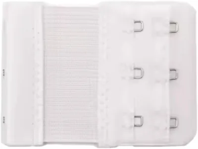 Zdjęcie produktu dla CHPN – Przedłużka do biustonosza – Biała – Przedłużka do biustonosza – 3 sztuki, zakrzywione – Przedłużka do biustonosza – Elastyczna przedłużka – Poszerzenie biustonosza – Rozszerzenie biustonosza – Biały