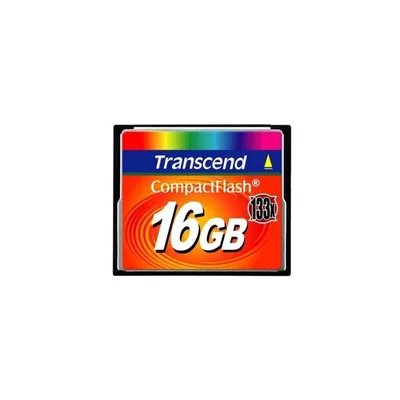 Image de Transcend TS16GCF133, 16 Go, CompactFlash (CF), MLC, 50 Mo/s, 20 Mo/s, Noir