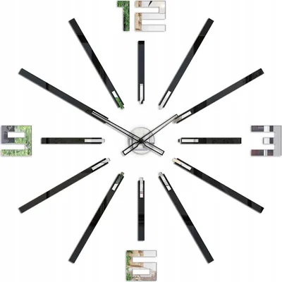 Produktbild von ModernClock, Schwarz Wanduhr, wanduhre groß 115 cm, wohnzimmer, BIG CLOCK