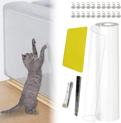 Imagen del producto de Película transparente autoadhesiva, de 5 metros x 42 cm, lámina protectora flexible para muebles