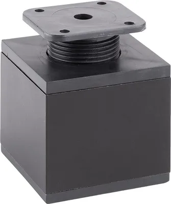 Produktbild von FA012 60 mm verstellbarer Möbelfuß, Mattschwarz