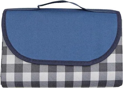 Immagine prodotto di Famanu, coperta da picnic – Impermeabile, 200x200 cm – Motivo a quadri blu