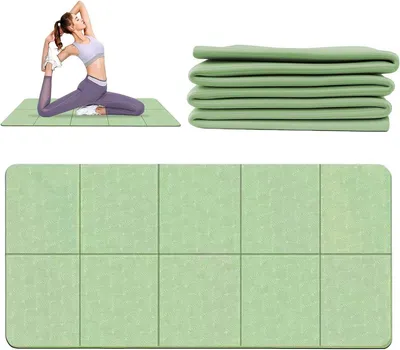 Faltbare Yogamatte für Reisen und Sport - Leichte Gymnastikmatte für Fitness und Pilates