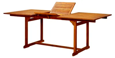 Produktbild von Esstisch für den Außenbereich (150-200) x 100 x 75 cm aus massivem Akazienholz