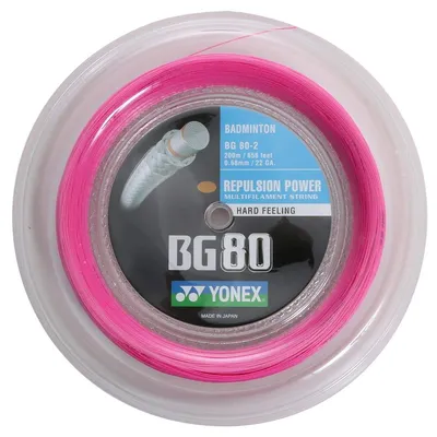 Produktbild von YONEX BG80 Badmintonsaite, Rosa, 200m