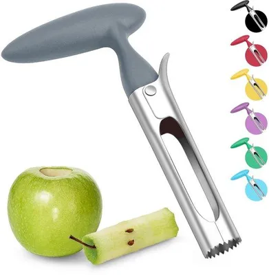 Produktbild von Ibenzoa® Apfelentkerner – rostfreier Edelstahl 304, präzise gezahnte Klinge, ergonomischer ABS‑Griff (kiezelsteinförmig), entkernt Äpfel & Birnen schnell, leicht zu reinigen, ideal für Zuhause & Profi‑Küche