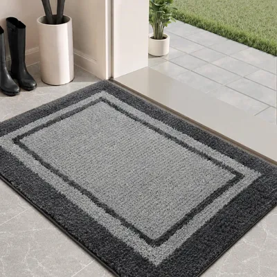 Immagine prodotto di Tappetino per interni, 60 x 90 cm, grigio scuro, lavabile, antiscivolo