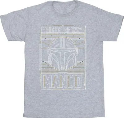 Produktbild von Star Wars - "The Mandalorian The Way" T-Shirt für Herren BI47406 (XXL) (Grau)