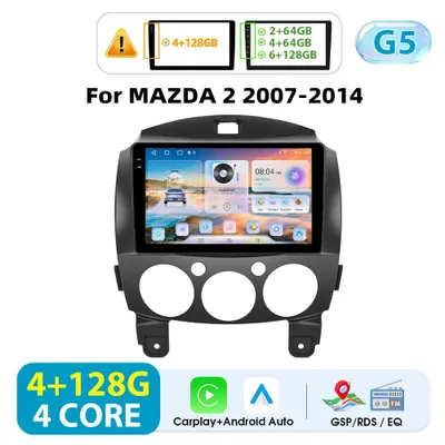 Immagine prodotto di Autoradio - 2-DIN Android - Touchscreen da 23 cm - CarPlay wireless - GPS, Wi-Fi, FM - 2 GB di RAM, 64 GB di ROM - 1024×600 - 4G - Arancione