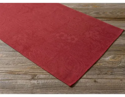 Produktbild von Tischläufer EDDA Jacquard Motiv Rot, Leinen & Baumwolle, in 47x100 cm