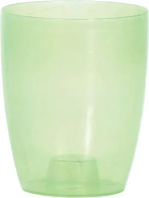 Produktbild von Hoher Blumentopf COUBI ORCHID 16 cm - Farbe: transparent matt grün