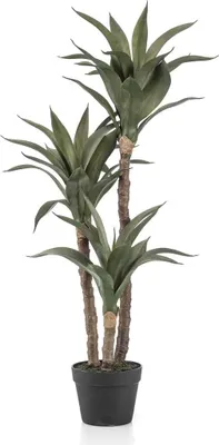 Produktbild von artplants.de Künstliche Drachenbaum-Agave TZALAM, Künstlichestämme, grün, 100cm - Kunst Agave